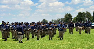 Members of the Joburg Tactical Response Team during a parade